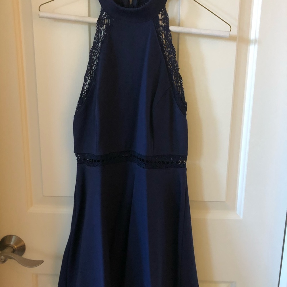 Navy blue halter lulus dress
